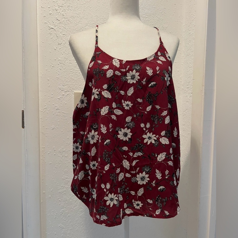 Floral Burgundy Women's Top